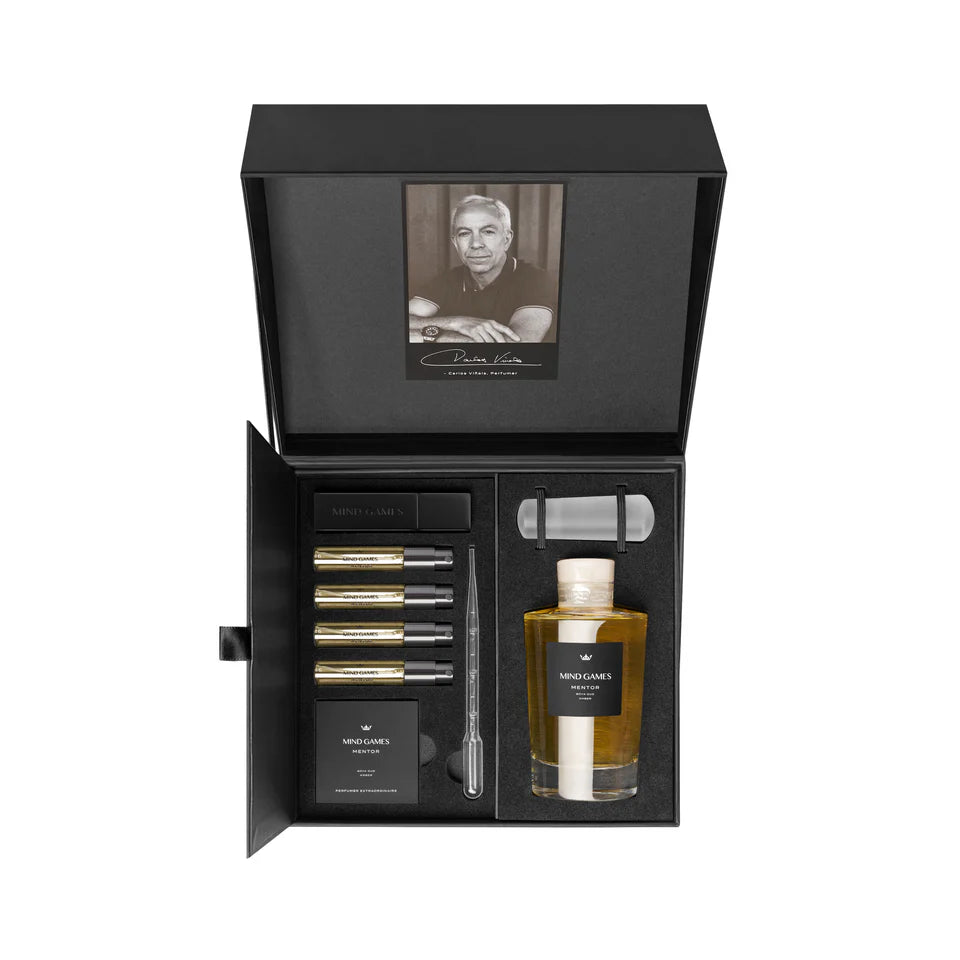Mentor – Mind Games | Gourmand Smoky Woody | Limited Edition Decanter Set (225 mL)