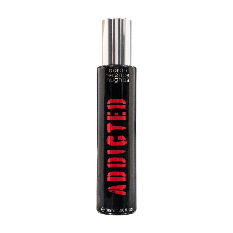 Addicted by Aaron Terence Hughes — original bottle shown for fragrance identification; sample sold separately