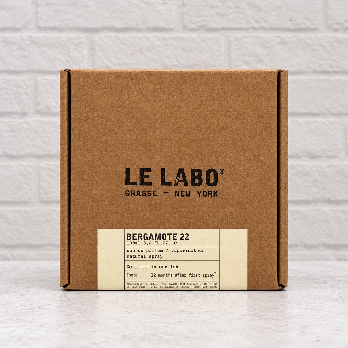 Bergamote 22 by Le Labo 100 mL new in box — front