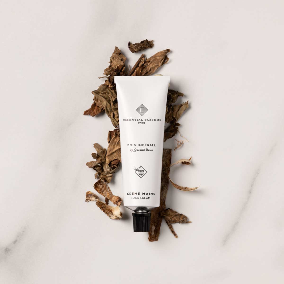 Essential Parfums Bois Impérial 50 mL hand cream — official lifestyle photo