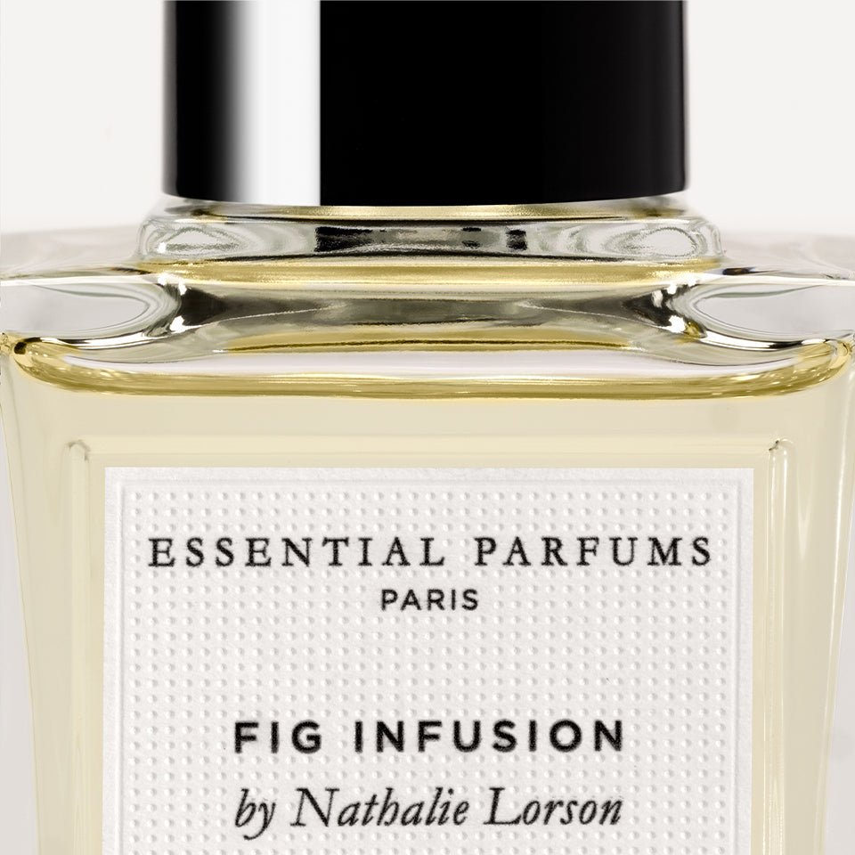 Essential Parfums fig infusion — official bottle reference label detail; tester cap and packaging may differ