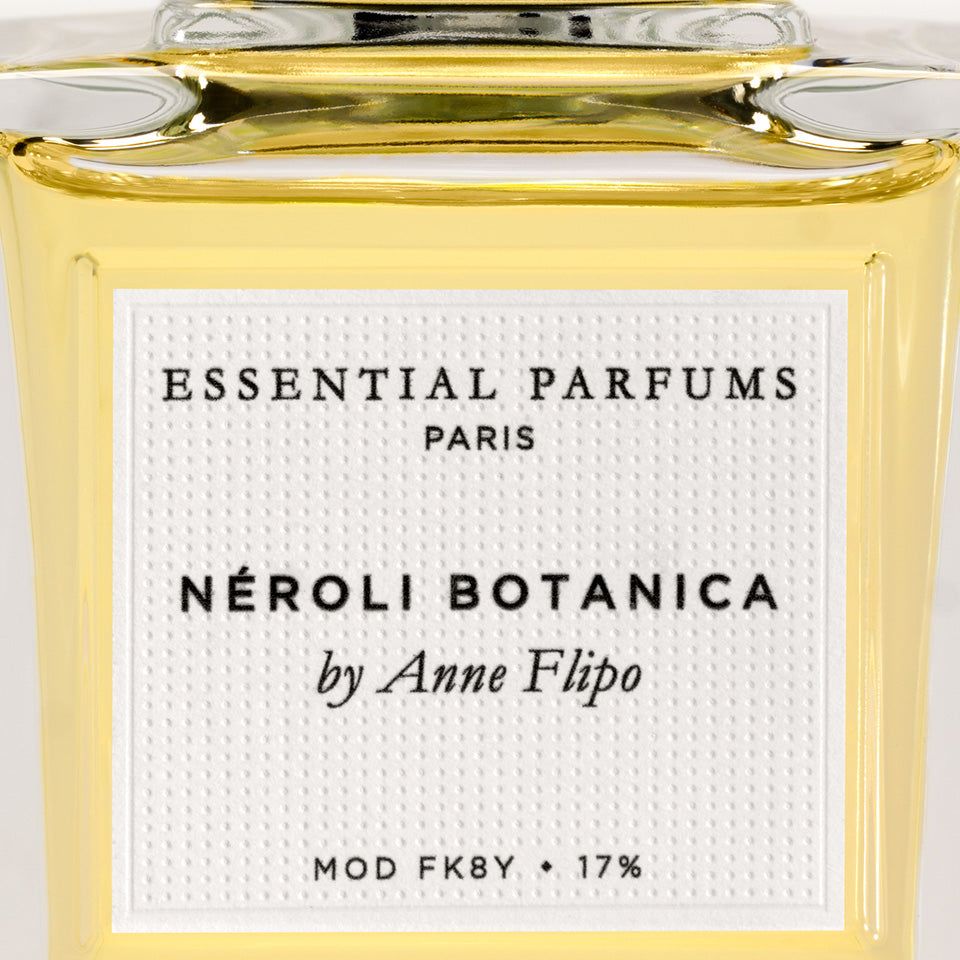 Essential Parfums neroli botanica — official bottle reference label detail; tester cap and packaging may differ