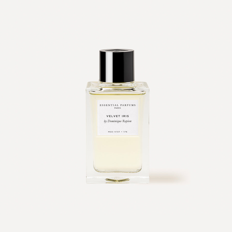 Essential Parfums velvet iris — official bottle reference front view; tester cap and packaging may differ