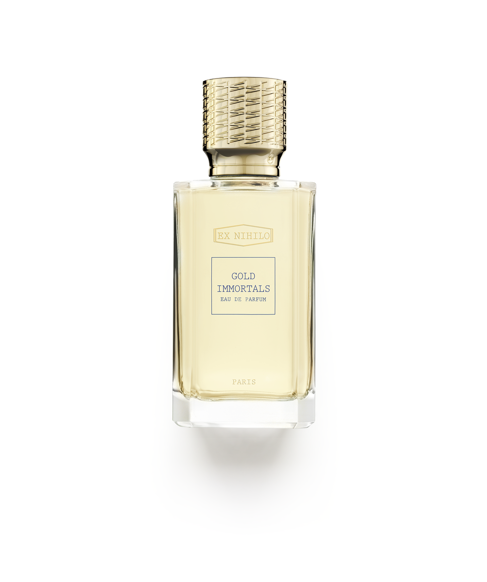 EX NIHILO Gold Immortals Eau de Parfum bottle; tester presentation may vary
