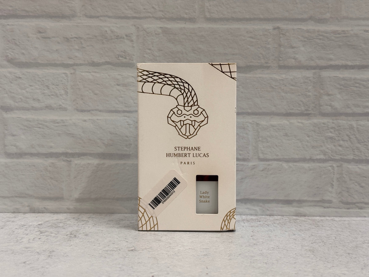 Lady White Snake 7 mL manufacturer sample — original front and barcode
