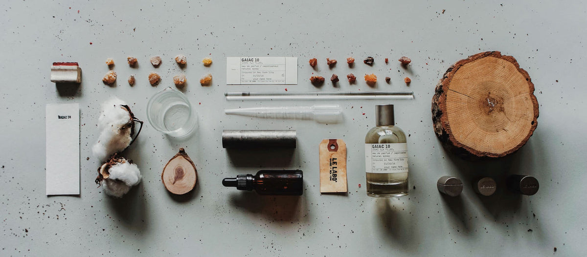 Le Labo Gaiac 10 Tokyo fragrance imagery; original retail bottle not included