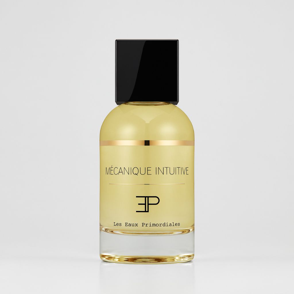 Les Eaux Primordiales Mécanique Intuitive Eau de Parfum reference bottle; original bottle not included with samples