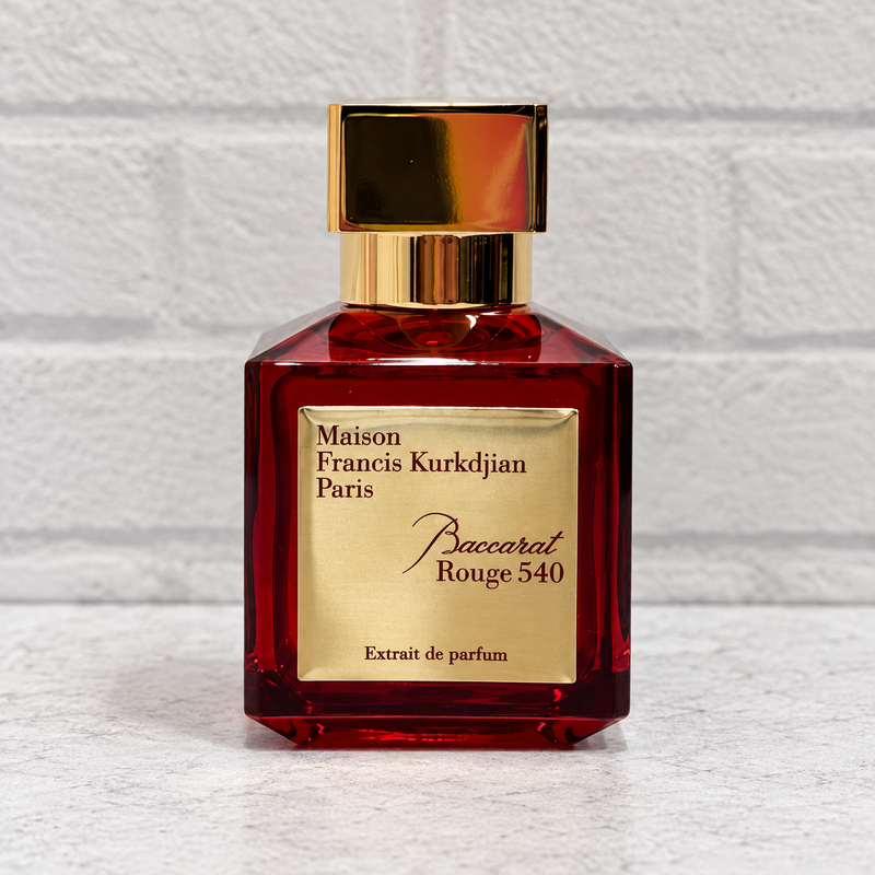 Baccarat Rouge 540 Extrait 70 mL tester front photographed by Scent Rush