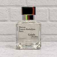 Gentle Fluidity Silver 70 mL tester front photographed by Scent Rush