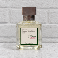 L’Homme À la Rose 70 mL tester front photographed by Scent Rush