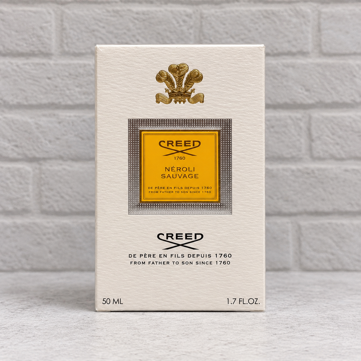 Creed Neroli Sauvage 50 ml vintage retail box — front view