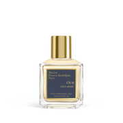 OUD satin mood scented body oil 70 mL bottle, manufacturer reference; supplied in tester box