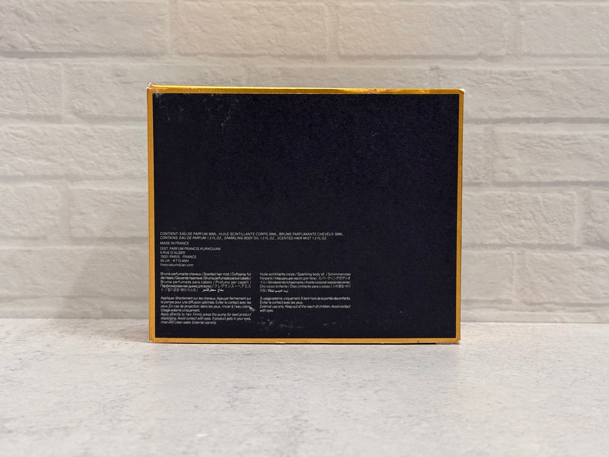 OUD satin mood 3 × 35 mL new open-box tester set — back view