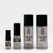 Scent Rush sample atomizers in 2 5 10 and 20 mL sizes