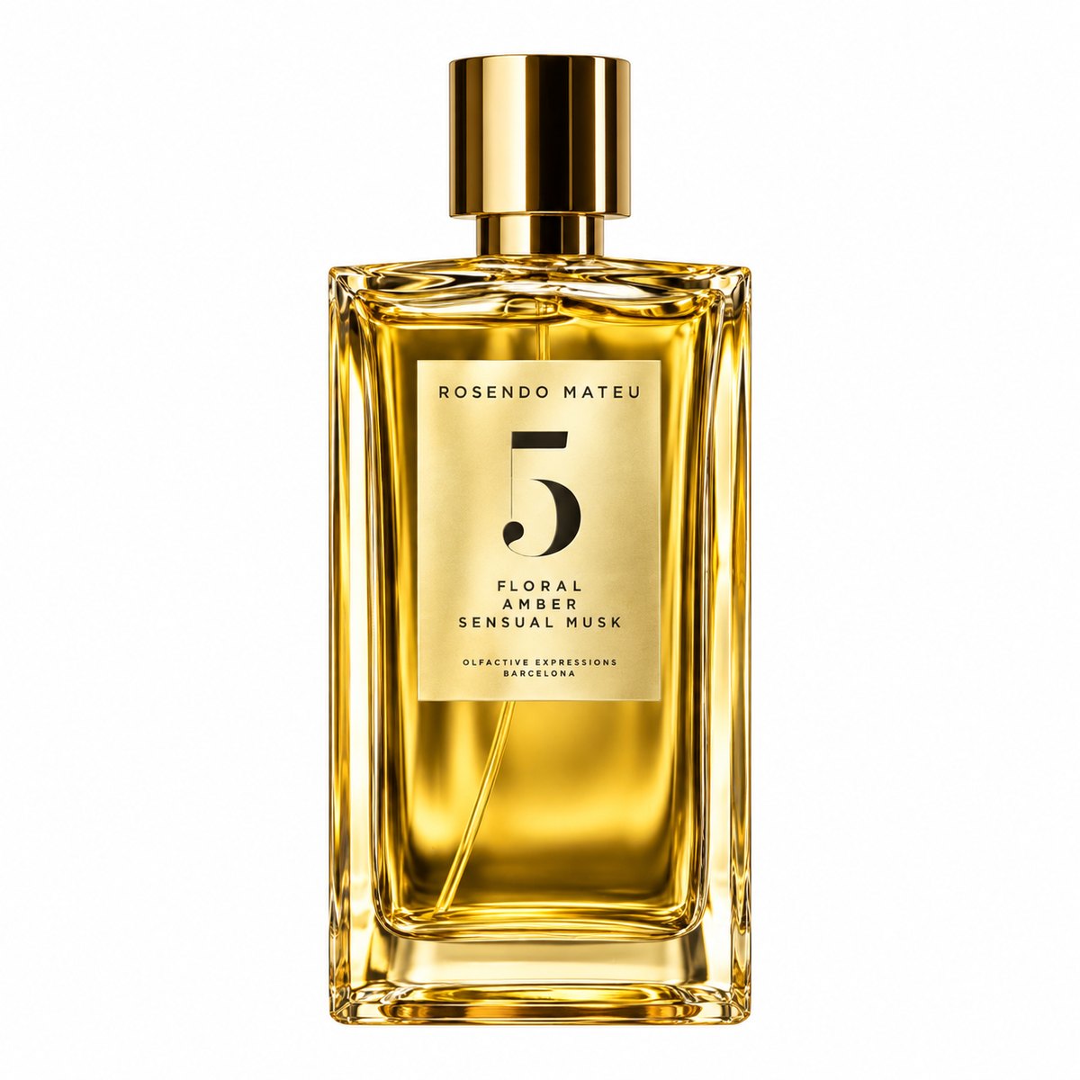 Rosendo Mateu Nº 5 fragrance bottle reference; tester box not pictured