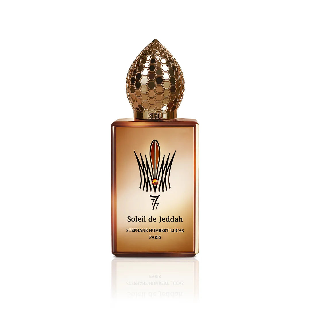 Soleil de Jeddah Afterglow bottle; sample arrives in Scent Rush atomizer