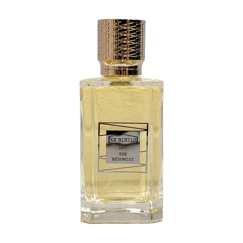 The Hedonist EDP tester bottle with cap, front view