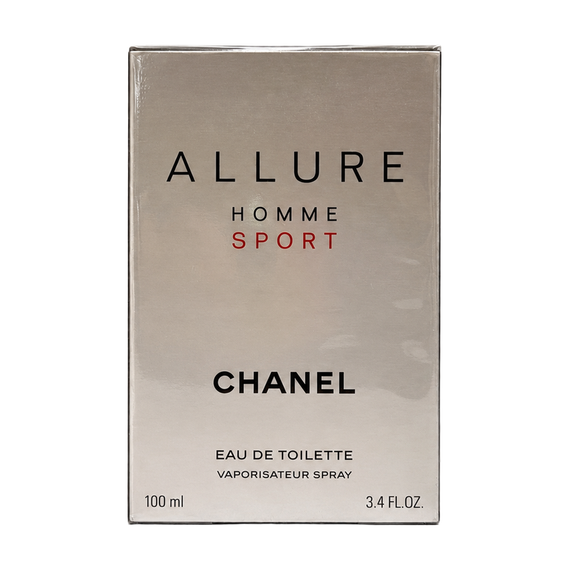 CHANEL Allure Homme Sport Eau de Toilette 100 ml sealed retail box — front view