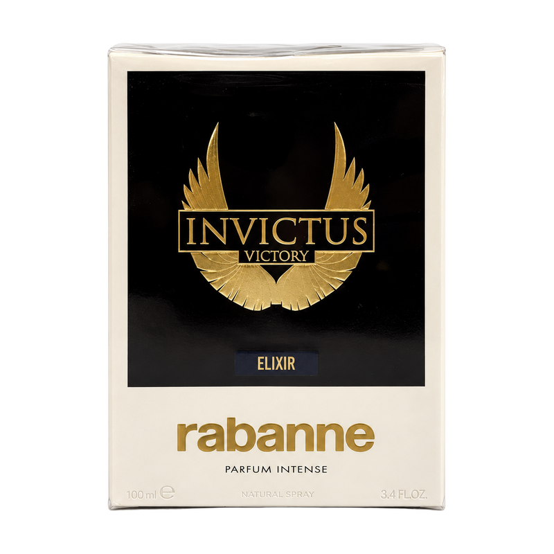 Invictus Victory Elixir by Rabanne 100 mL Parfum Intense retail box front