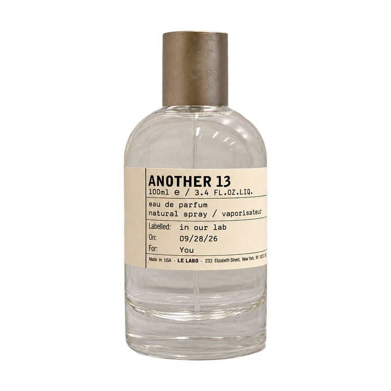 Another 13 tester bottle with cap, front view
