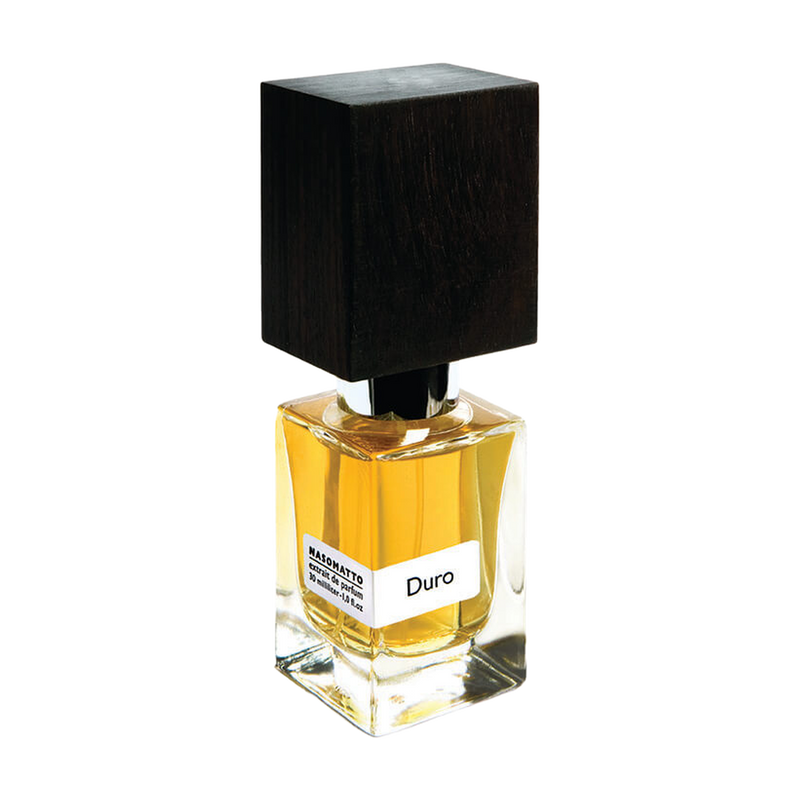 Nasomatto Duro fragrance bottle on a white background. Product offered as a 30 mL tester.