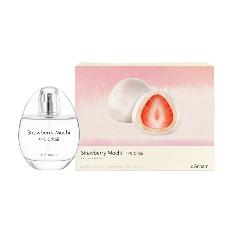 Strawberry Mochi by d’Annam — full-size bottle shown for fragrance identification; sample sold separately
