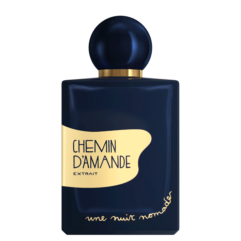 Une Nuit Nomade Chemin d’Amande original bottle; not included with decant samples
